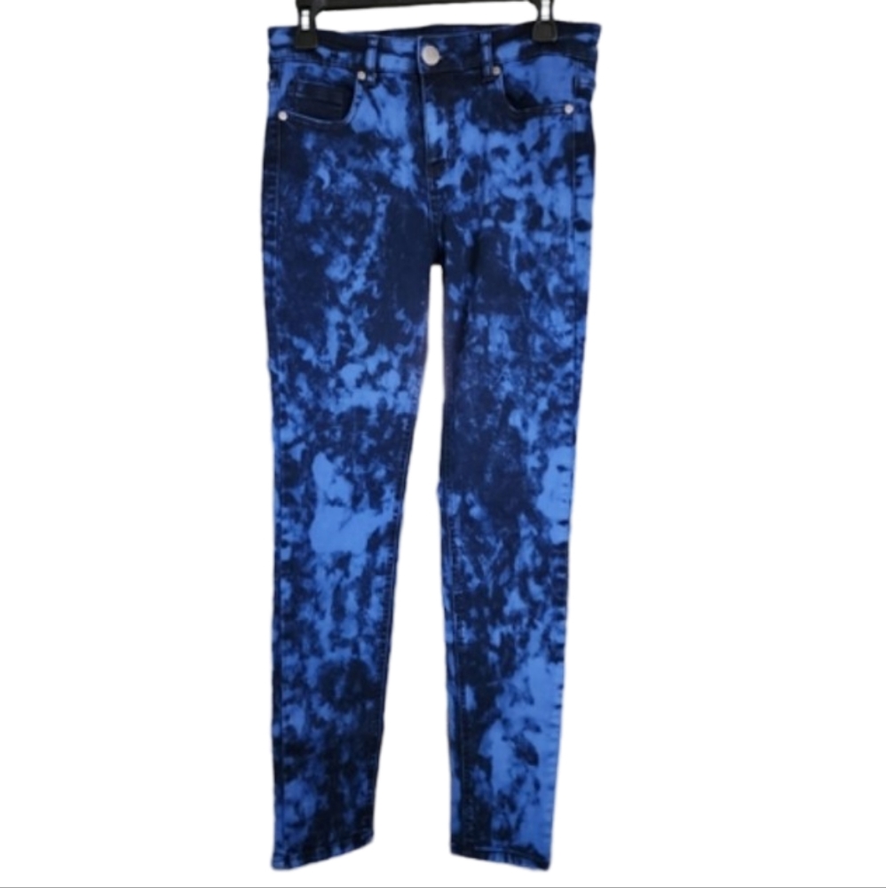 Tinsel Denim‎ Couture Women's 29" Waist Blue Tie Dye Skinny Jeans